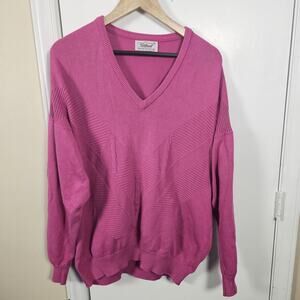 VTG Titleist Collection Sweater Mens XL Pink V-Neck Preppy Golf Country Club